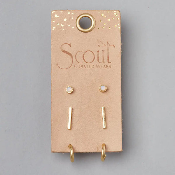 Gold Scarlett Stud Trio