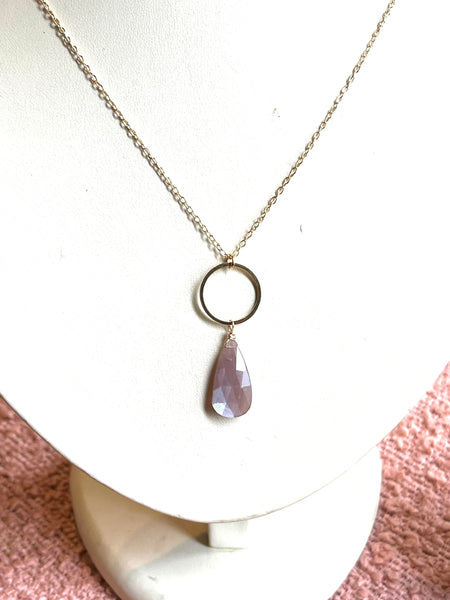 moonstone and gold necklaces