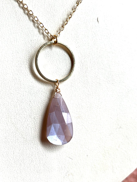 moonstone and gold necklaces