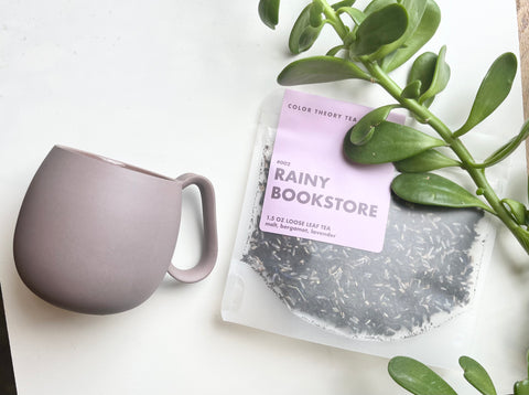 plum porcelain tea cup