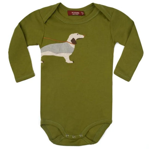 sweater dog applique onesie