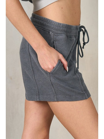 charcoal terry cloth shorts