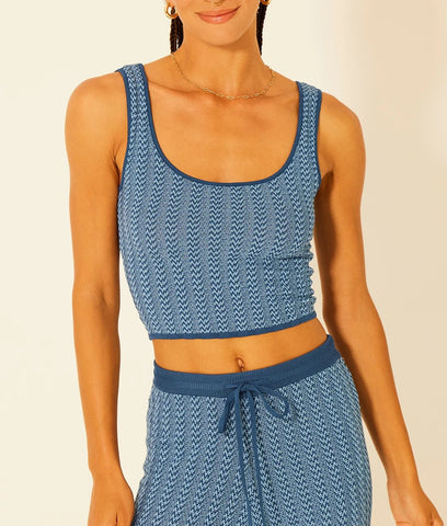 kalmia top in coastal blue