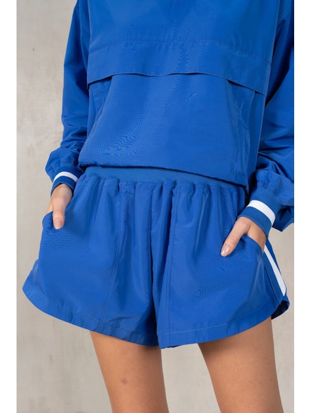 true blue terry cloth shorts