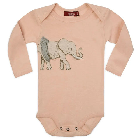 elephant applique baby onesie