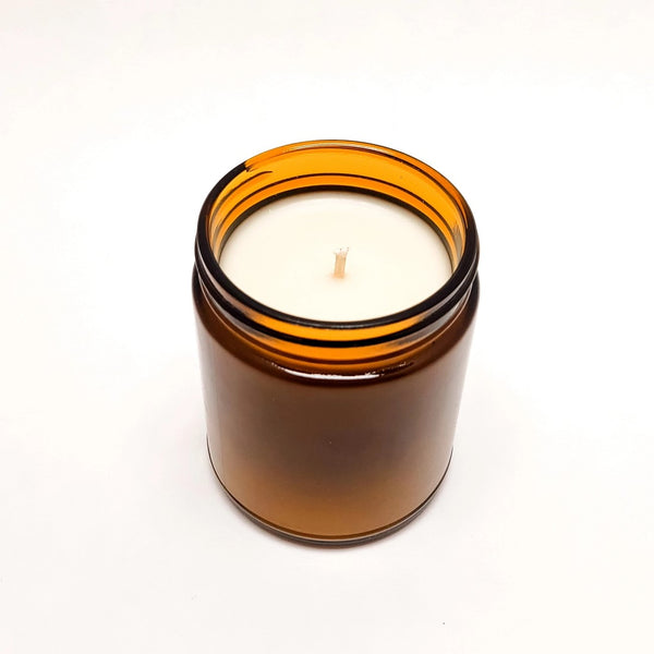 sandalwood and citrus soy candle