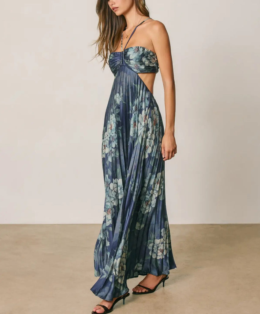 open back baby blue maxi dress