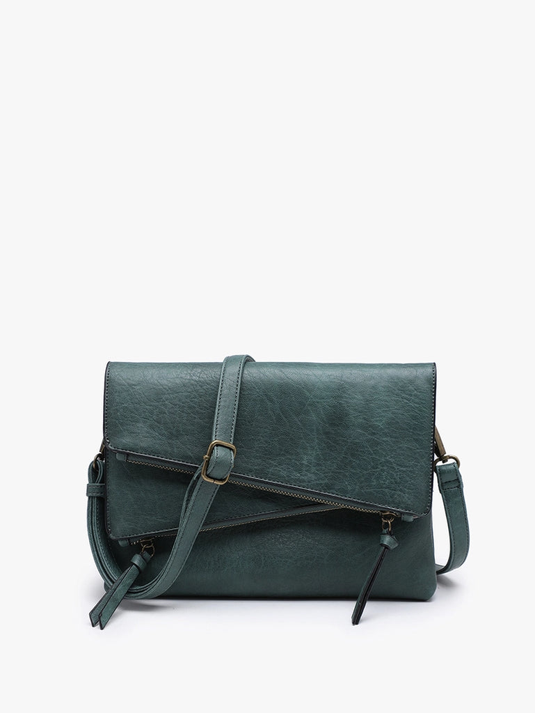 asymmetrical zipper crossbody