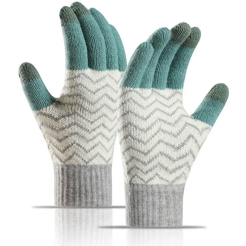 winter warm wool touch screen gloves