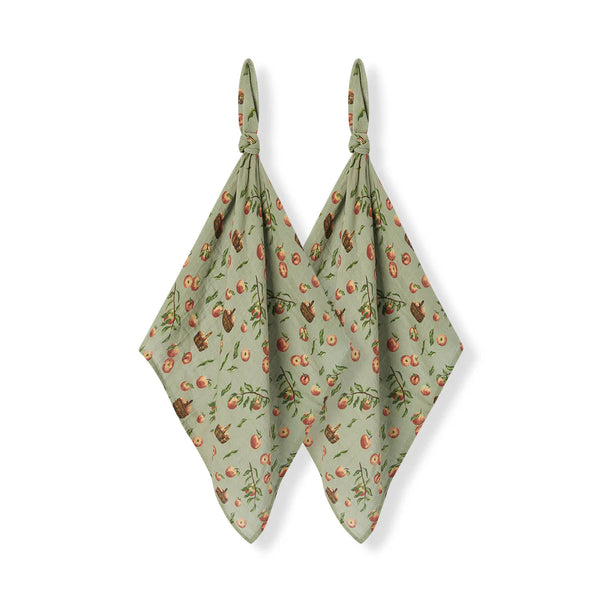 swaddle or burp cloth in matching prints