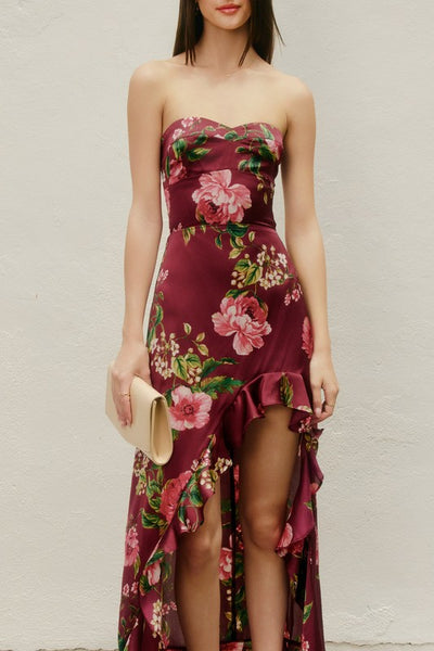 merlot rose dress