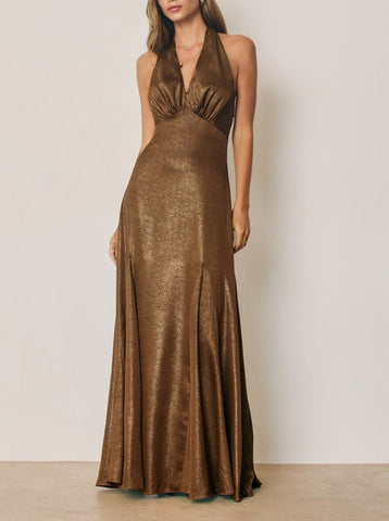 gold elegant maxi dress