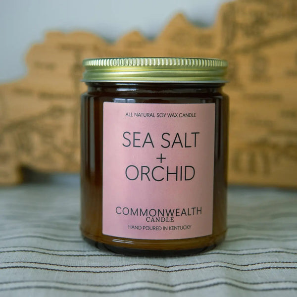 sea salt and orchid soy candle