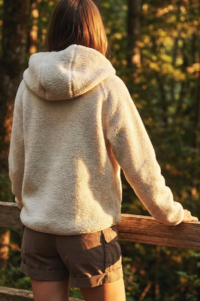 winter white hoodie
