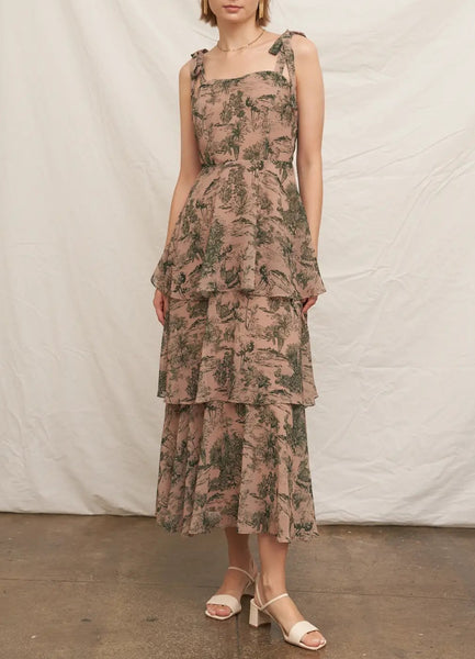 tiered ruffle maxi dress