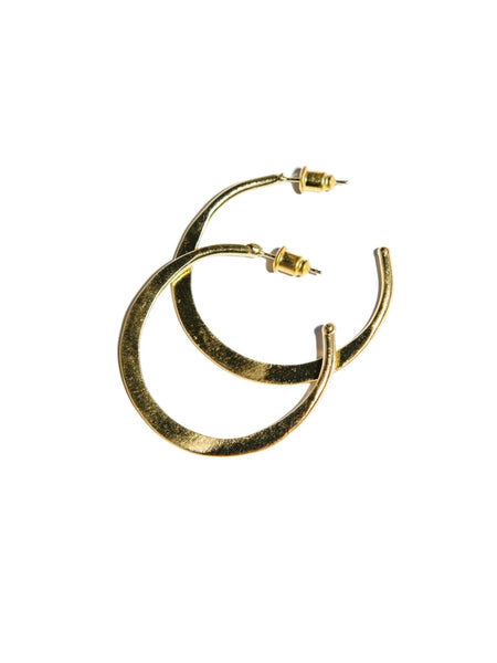 hammered gold hoops