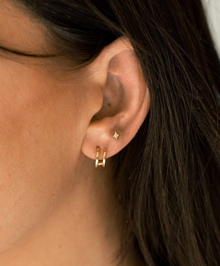 tiny double hoop