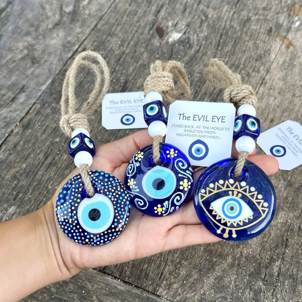 blue glass evil eye ornement
