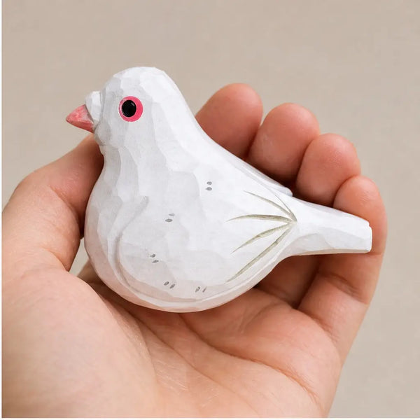 cutest little wood carved bird buddy
