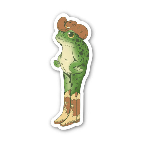 cowboy frog sticker