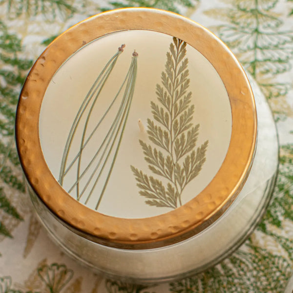 forest floral candle