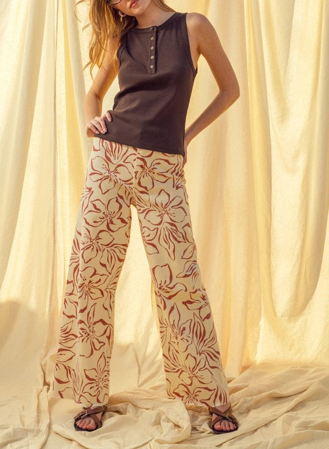 cotton high waisted pants