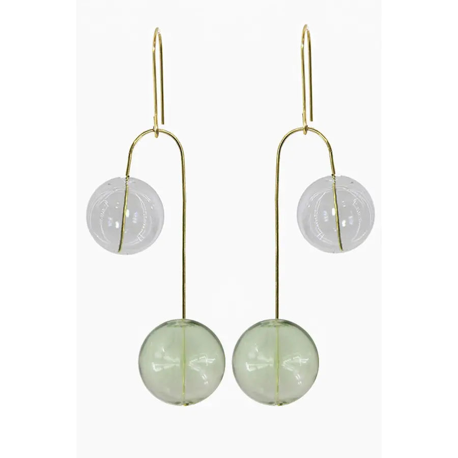 glass balance earrings