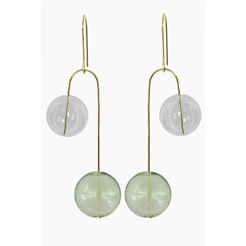 glass balance earrings