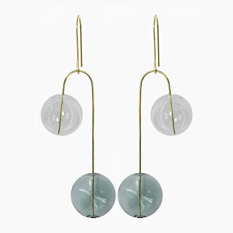 balance glass earrings