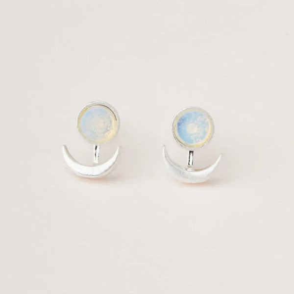 moon phase jacket earring