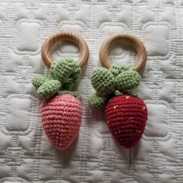 fruit crochet rattles