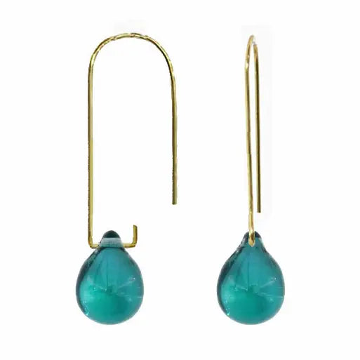 glass droplet earrings