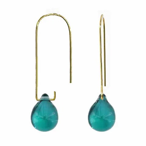 glass droplet earrings
