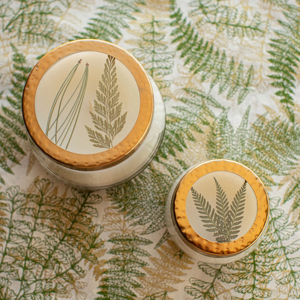 forest floral candle