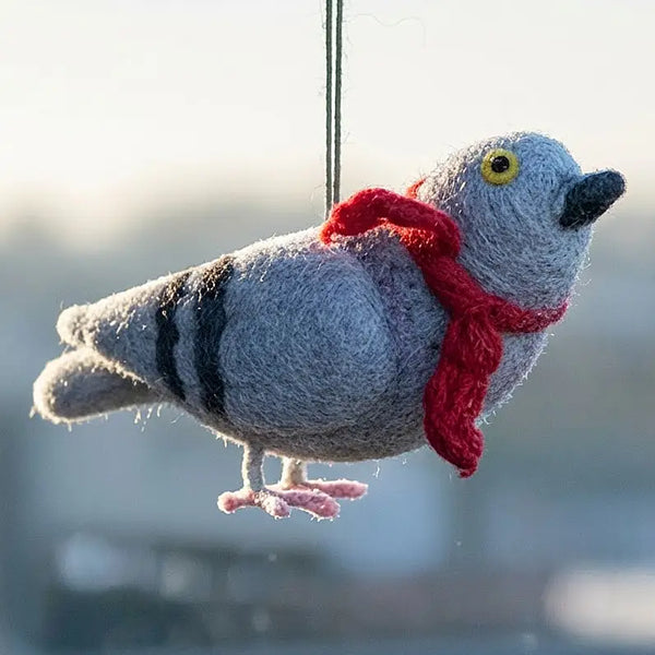 Pigeon in a scarf