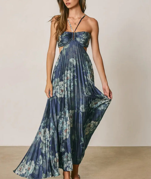 open back baby blue maxi dress