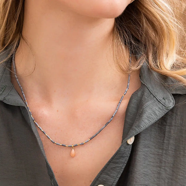 pyrite teardrop stone wrap
