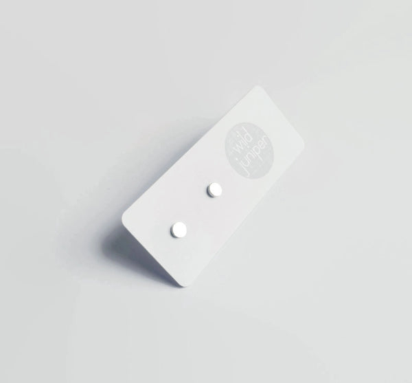 silver flat stud earrings