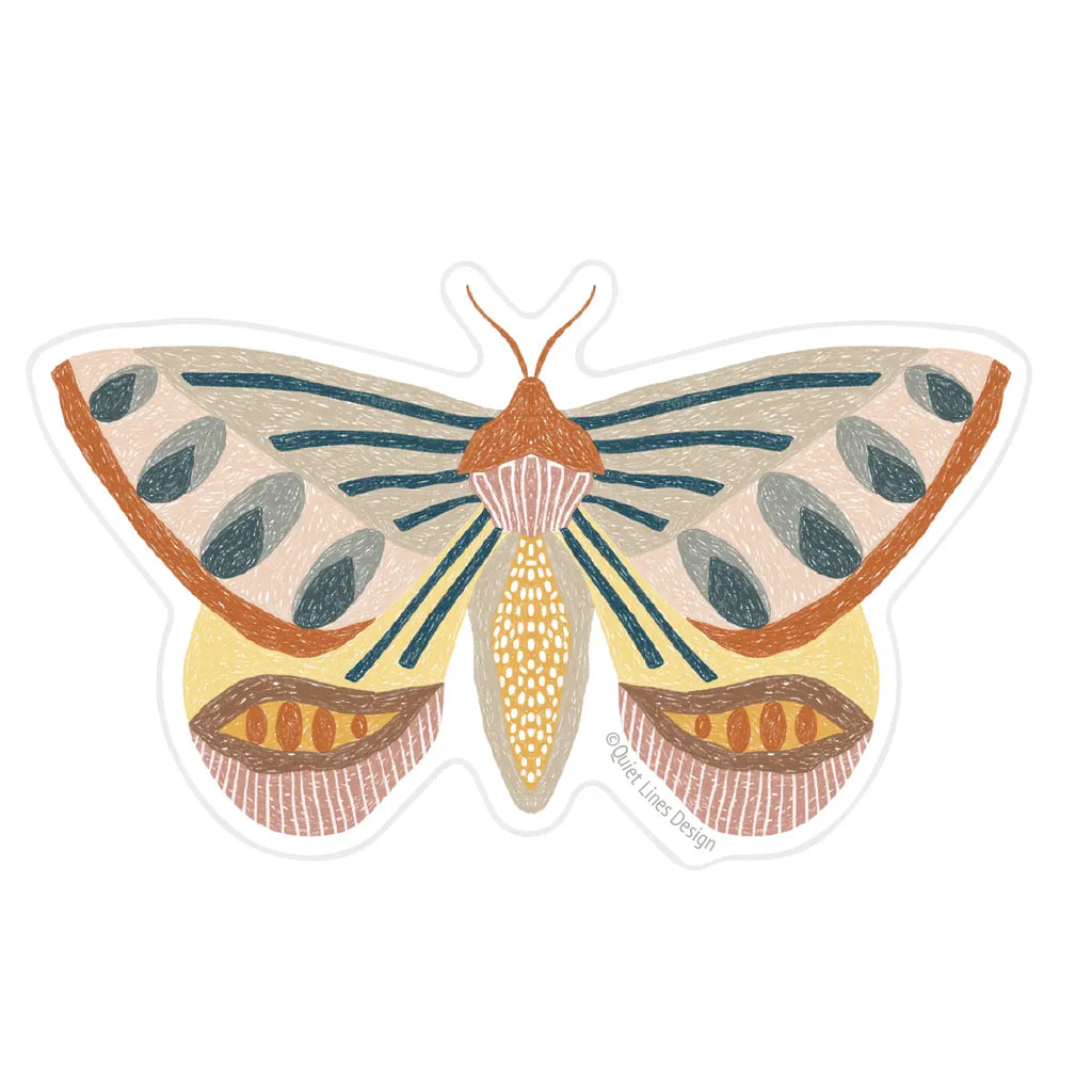 blue moth sticker