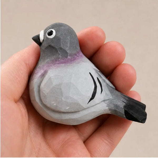 cutest little wood carved bird buddy
