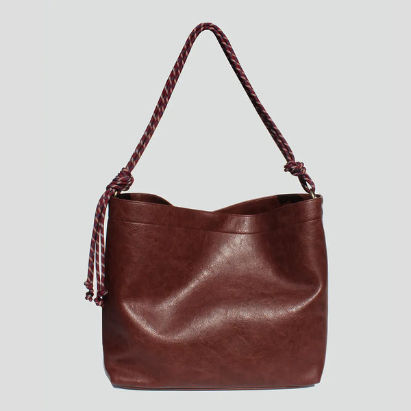 knotted vegan leather bag