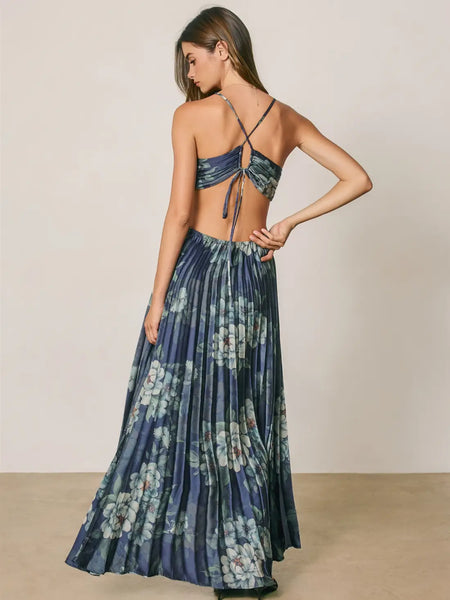 open back baby blue maxi dress