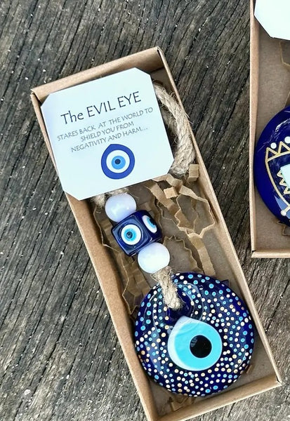 blue glass evil eye ornement
