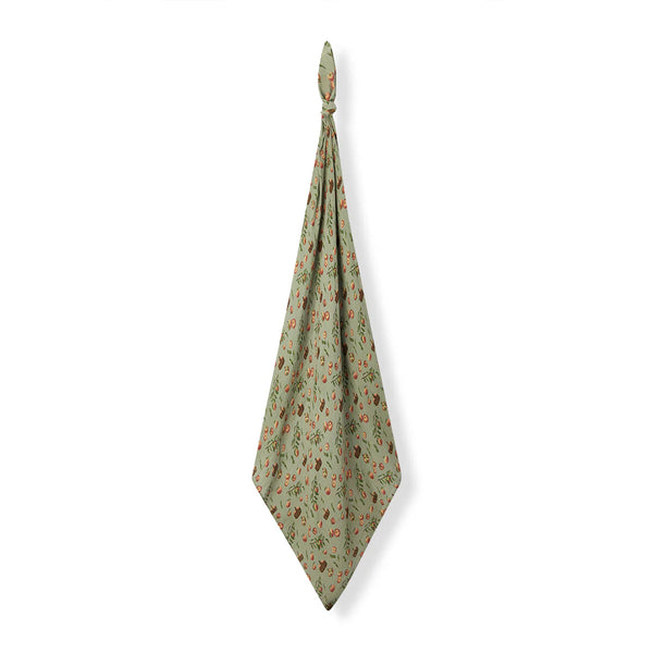 swaddle or burp cloth in matching prints