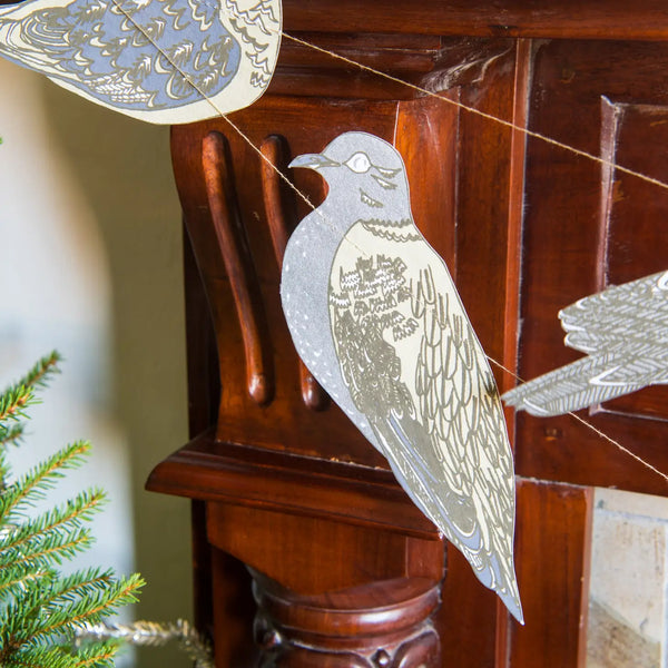 recycled paper turtle dove garland
