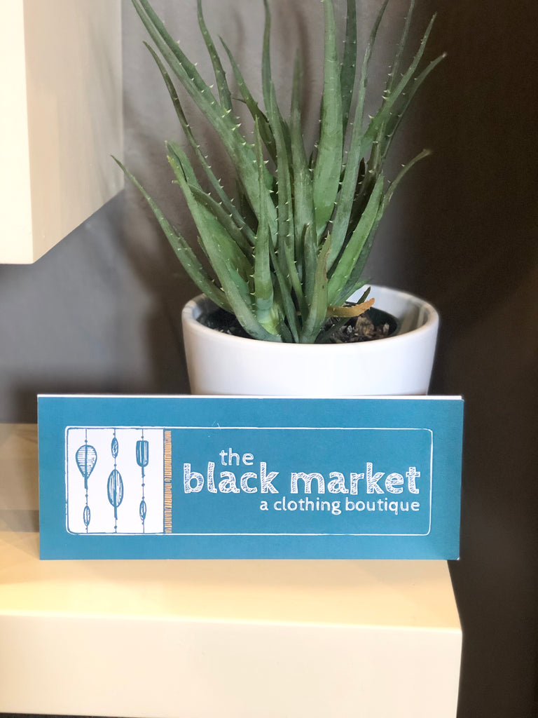 the black market gift certificates $25-$150