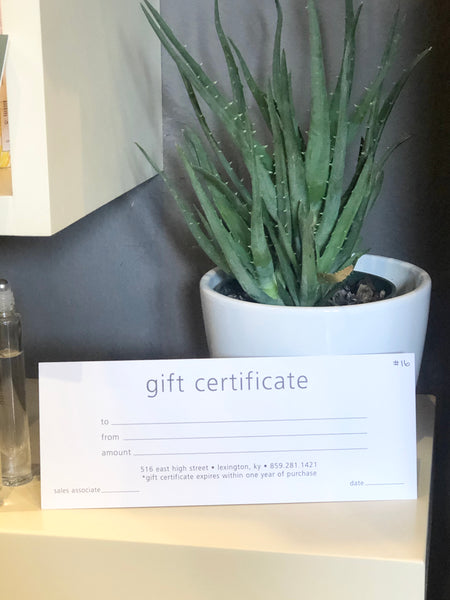 the black market gift certificates $25-$150
